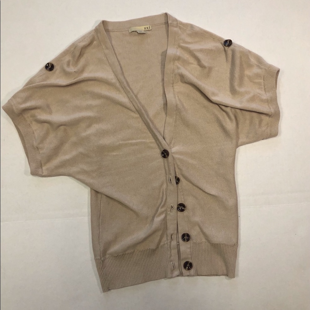 XXI Tan Cardigan Sweater